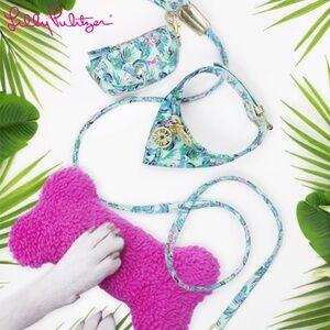 Lilly Pulitzer Barking up the Palm Tree Dog Collar with Bandana